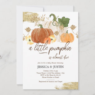 Invitation Petit Baby shower Citrouille