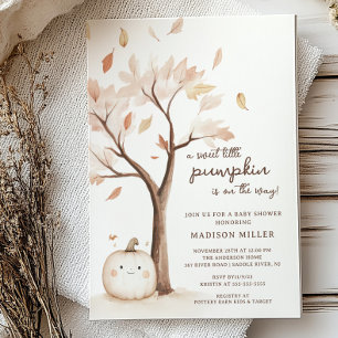 Invitation Petit Baby shower Citrouille doux