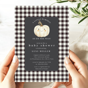 Invitation Petit Baby shower Citrouille doux