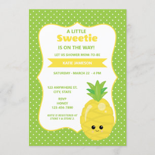 Invitation Petit Baby shower d'ananas doux