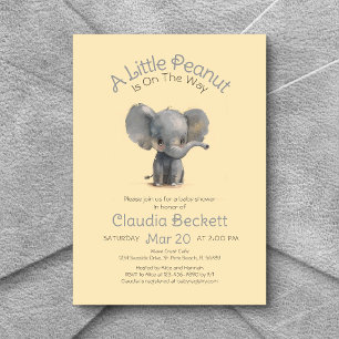 Invitation Petit Baby shower d'arachide