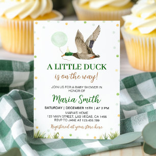 Invitation Petit Baby shower de canard de Mallard