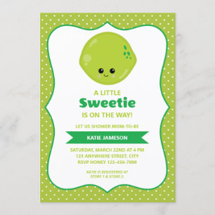Invitation Petit Baby shower de chaux doux