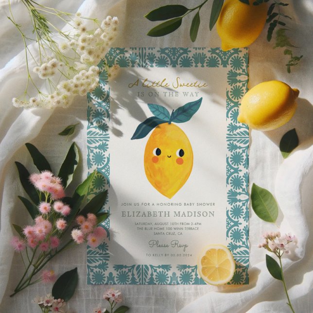Invitation Petit Baby shower de citron doux (Créateur téléchargé)