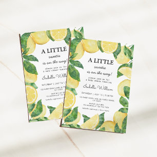 Invitation Petit Baby shower de citron doux