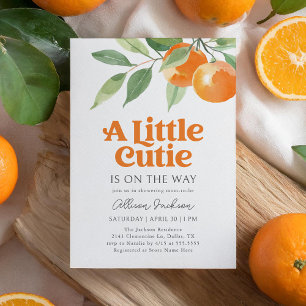 Invitation Petit Baby shower de Citrus orange Cutie