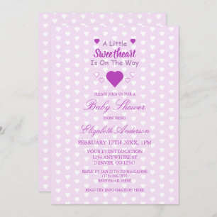 Invitation Petit Baby shower de coeur