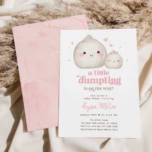 Invitation Petit Baby shower de Dumpling rose doux