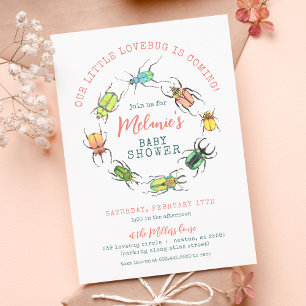 Invitation Petit Baby shower de filles amoureuses