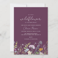 Petit Baby shower de fleurs pourpre prune Fleur sa
