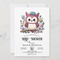 Petit Baby shower de hibou coloré