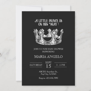 INVITATION PETIT BABY SHOWER DE LA COURONNE DU PRINCE