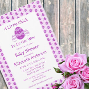 Invitation Petit Baby shower de Pâques