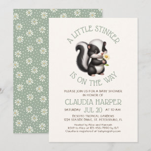 Invitation Petit Baby shower de peau puant