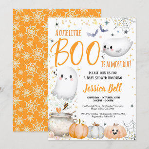 Invitation Petit Baby shower d'Halloween Boo Neutre genre