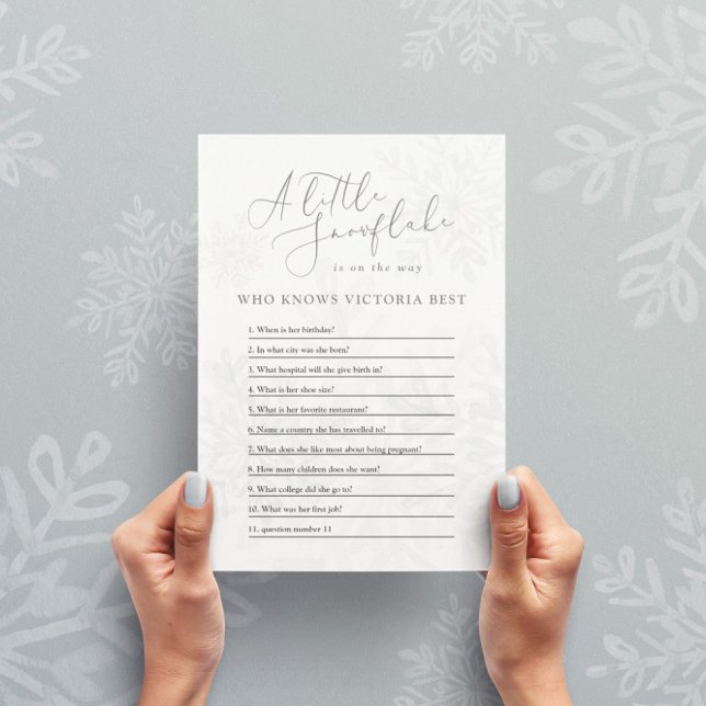 Invitation petit baby shower d'hiver de flocon de neige qui c (Créateur téléchargé)