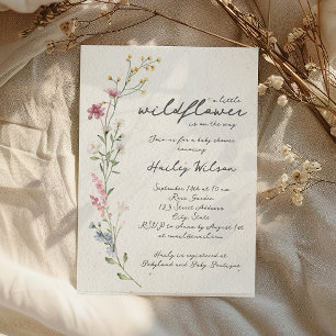 Invitation Petit Baby shower Fleur sauvage