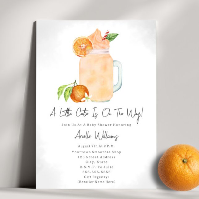 Invitation Petit Baby shower Fruit Smoothie Fille Cutie (Créateur téléchargé)