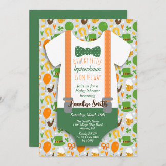 Invitation Petit Baby shower Leprechaun