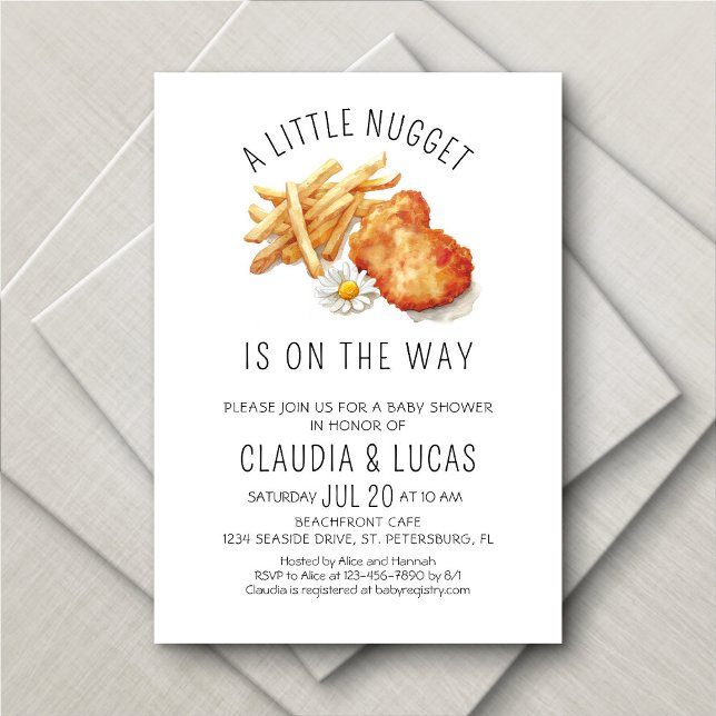 Invitation Petit Baby shower Nugget (Créateur téléchargé)