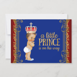 Invitation Petit Baby shower Prince