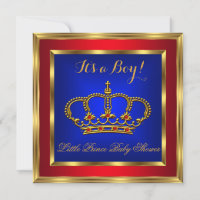 Petit Baby shower Prince Boy Royal Red Blue 2