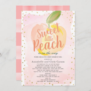 Invitation Petit Baby shower rose pâle par courrier