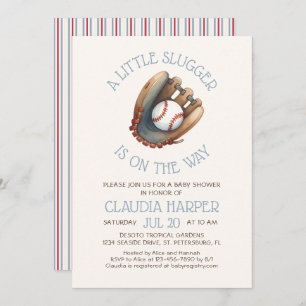 Invitation Petit Baby shower Slugger