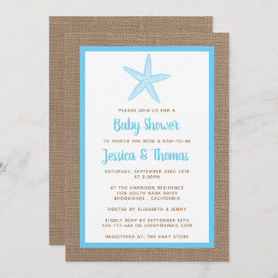 Invitation Petit Baby shower Starfish N'importe quelle coul