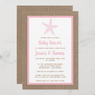 Invitation Petit Baby shower Starfish N'importe quelle coul