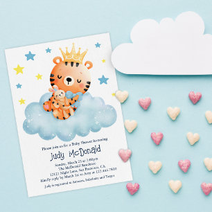 Invitation Petit Baby shower Tiger