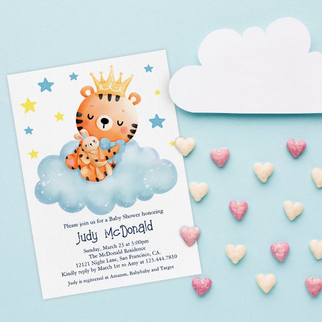 Invitation Petit Baby shower Tiger (Créateur téléchargé)