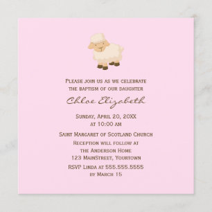 Invitation Petit Baptême d'agneau