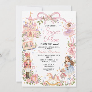 Invitation Petit bonbon de Noël Casse-Noisette Fleur Bébé Fêt