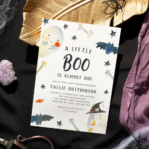 Invitation Petit Boo   Baby shower Halloween mignon