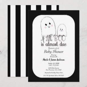 Invitation Petit BOO Bébé d'Halloween presque arrivé, Baby Sh