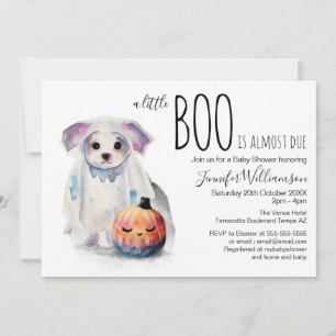 Invitation Petit Boo Cute Halloween Simple Baby shower