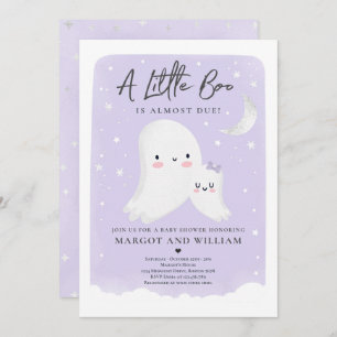 Invitation Petit Boo Douche Halloween Baby shower fantôme