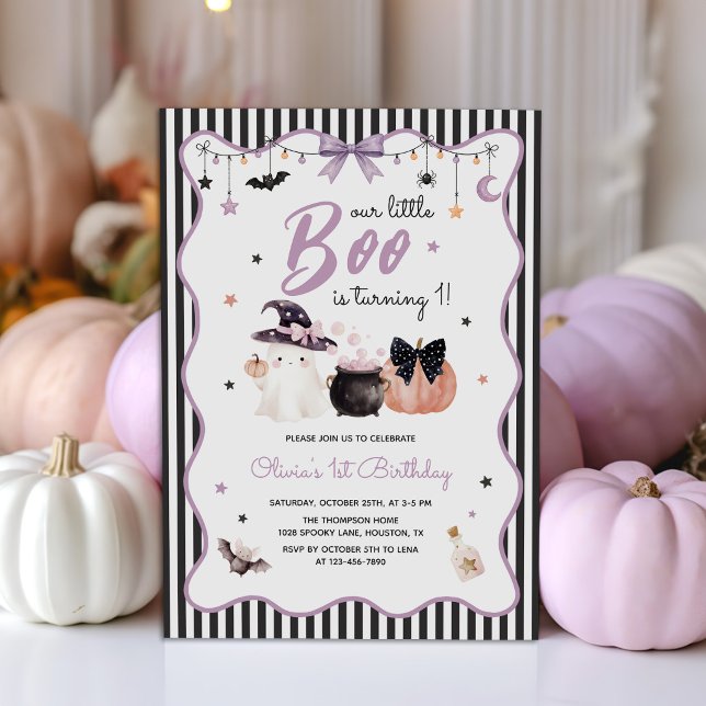 Invitation Petit Boo Fantôme Halloween 1er Anniversaire (Créateur téléchargé)