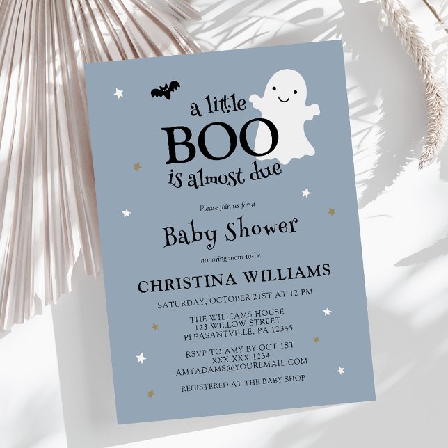 Invitation Petit Boo Fantôme Halloween Garçon Baby Shower (Créateur téléchargé)