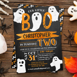 Invitation Petit Boo ! Halloween 2e anniversaire