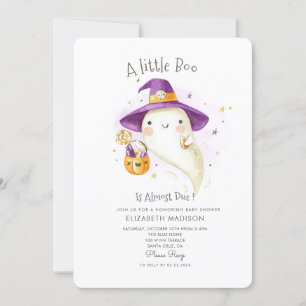 Invitation Petit Boo Halloween thème Baby shower d'automne