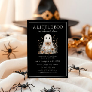 Invitation Petit Boo mignon Ghost Bow Baby shower Fleur sauva