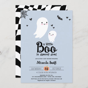 Invitation Petit Boo mignonne maman bébé fantôme Halloween do