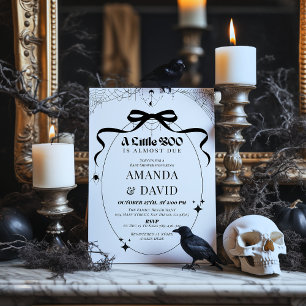 Invitation Petit Boo minimal Baby shower gothique d'Halloween