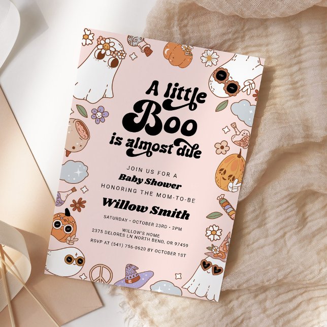 Invitation Petit Boo Super Halloween Baby shower fantôme (Créateur téléchargé)