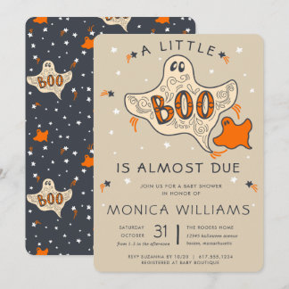 Invitation Petit Boom presque dû | Baby shower Halloween