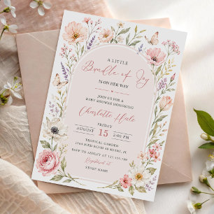 Invitation Petit bouquet floral Baby Shower