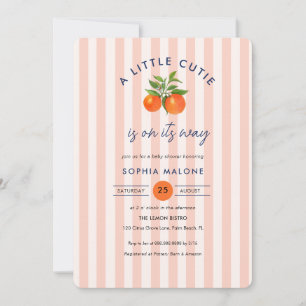 Invitation Petit bout de chou rose sur son chemin Citrus Baby