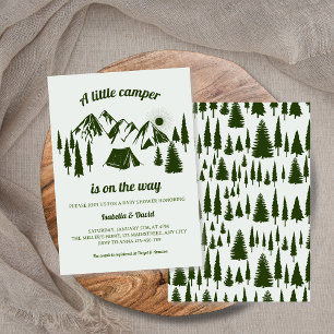 Invitation Petit Camper Baby shower de Camping Woodland